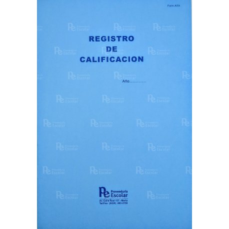 Registro de Calificación Anual Provincia de Bs As con materias