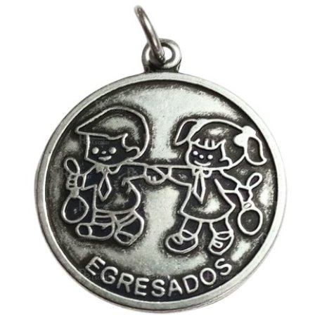 Medalla al Egresado de Jardín de Infantes Plata Vieja