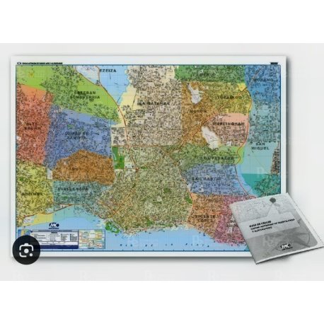 Mapa Mural Político Ciudad Autónoma de Buenos Aires 95 x 130 cm. - Simple Faz -