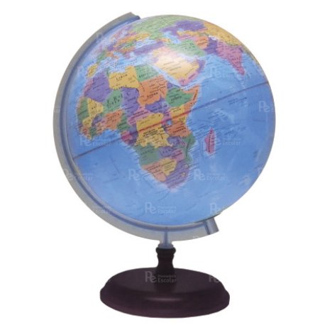 Globo Terráqueo Base Madera de 30 Cm.