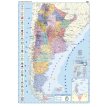 Mapa Mural Físico Político doble faz Argentina
