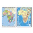 Mapa Mural Mudo Africa Físico/ Político 95 X 130 cm. - Doble Faz -