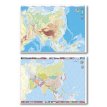 Mapa Mural Mudo Asia Físico/ Político 95 X 130 cm. - Doble Faz -