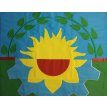 Bandera de Ceremonia Buenos Aires Institucional 90 x 144 cm.