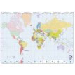 Mapa Mural Mudo doble faz Planisferio Físico/ Político 95 X 130