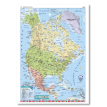 Mapa Mural Político América del Norte 95 X 130 cm. - Simple Faz -
