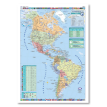 Mapa Mural Político Continente Americano 95 x 130 cm. - Simple Faz -