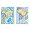 Mapa Mural Físico Político América del Sur 95 X 130 cm. - Simple Faz -