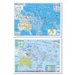 Mapa Mural Físico Político Oceanía 95 X 130 cm. - Simple Faz -