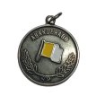 Medalla Abanderado Papal Plata Vieja Pintada